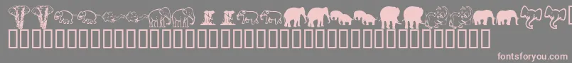 KrRachelsElephants-Schriftart – Rosa Schriften auf grauem Hintergrund