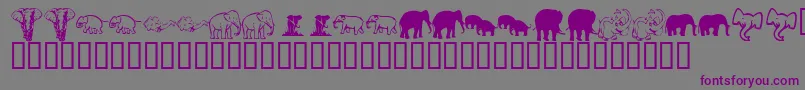 KrRachelsElephants Font – Purple Fonts on Gray Background