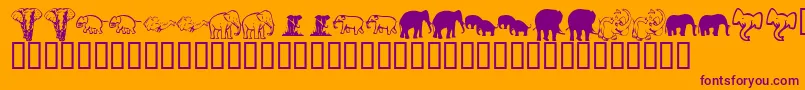 KrRachelsElephants-Schriftart – Violette Schriften auf orangefarbenem Hintergrund