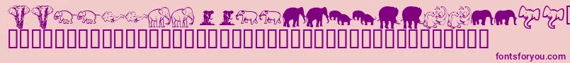 KrRachelsElephants Font – Purple Fonts on Pink Background