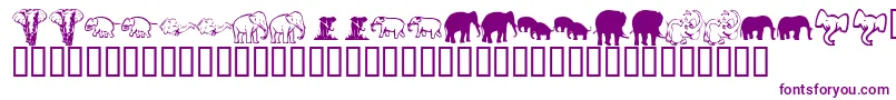 KrRachelsElephants-Schriftart – Violette Schriften auf weißem Hintergrund