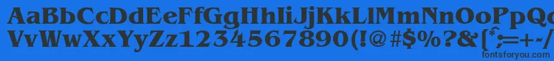 フォントBenjaminserifBold – 黒い文字の青い背景
