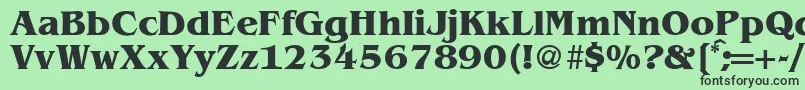 BenjaminserifBold-fontti – mustat fontit vihreällä taustalla