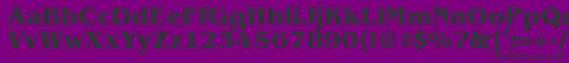Fonte BenjaminserifBold – fontes pretas em um fundo violeta