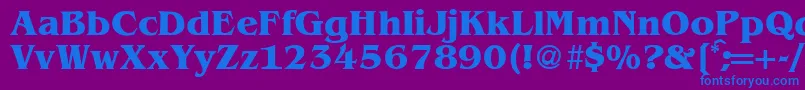 Шрифт BenjaminserifBold – синие шрифты на фиолетовом фоне