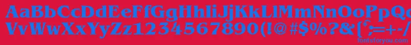BenjaminserifBold-fontti – siniset fontit punaisella taustalla