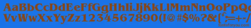 BenjaminserifBold Font – Brown Fonts on Blue Background