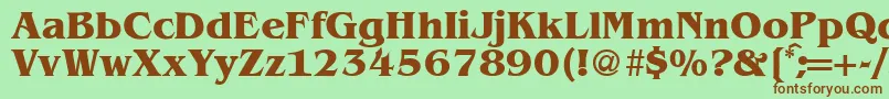 BenjaminserifBold Font – Brown Fonts on Green Background