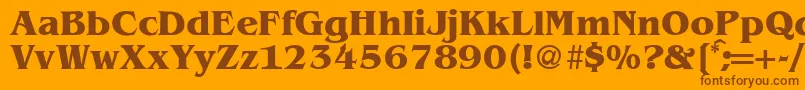 Шрифт BenjaminserifBold – коричневые шрифты на оранжевом фоне