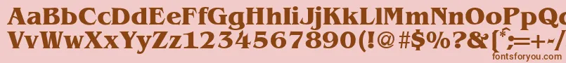 BenjaminserifBold-Schriftart – Braune Schriften auf rosa Hintergrund