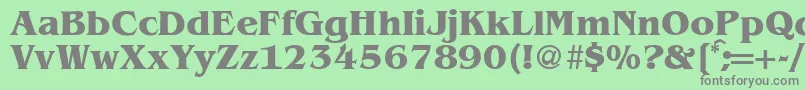 BenjaminserifBold Font – Gray Fonts on Green Background