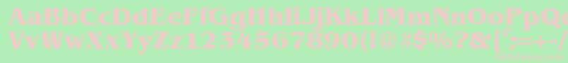 BenjaminserifBold Font – Pink Fonts on Green Background