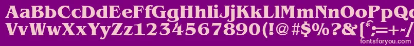フォントBenjaminserifBold – 紫の背景にピンクのフォント