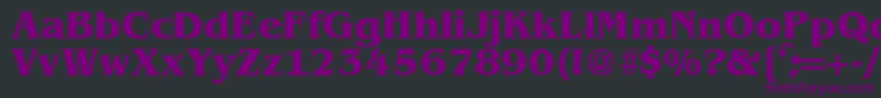 BenjaminserifBold Font – Purple Fonts on Black Background