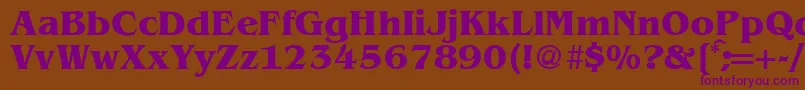 BenjaminserifBold Font – Purple Fonts on Brown Background