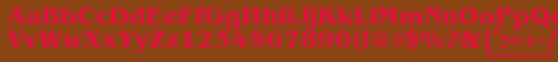 BenjaminserifBold Font – Red Fonts on Brown Background