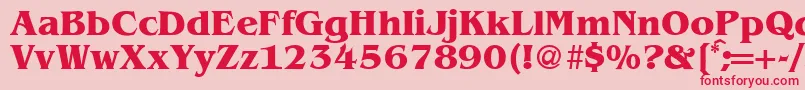BenjaminserifBold Font – Red Fonts on Pink Background