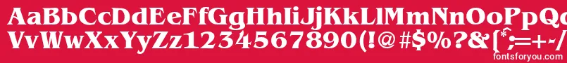 BenjaminserifBold Font – White Fonts on Red Background