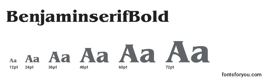 BenjaminserifBold Font Sizes