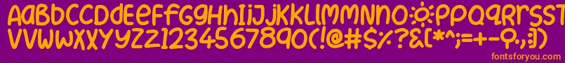 Summer Font – Orange Fonts on Purple Background