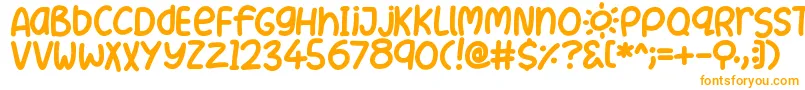 Summer Font – Orange Fonts on White Background