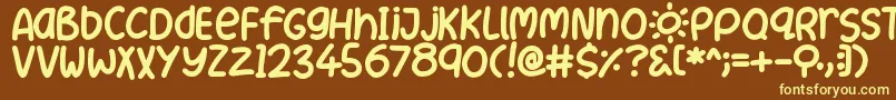 Summer Font – Yellow Fonts on Brown Background