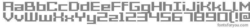 フォントAcme7WideBold – 白い背景に灰色の文字