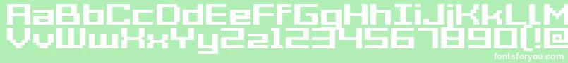 フォントAcme7WideBold – 緑の背景に白い文字