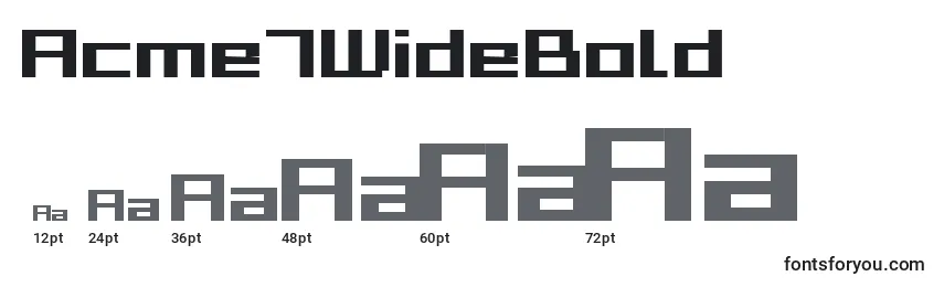 Размеры шрифта Acme7WideBold