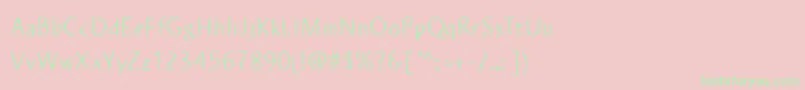 PlumeriaSans Font – Green Fonts on Pink Background