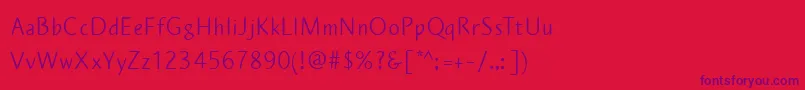 PlumeriaSans Font – Purple Fonts on Red Background