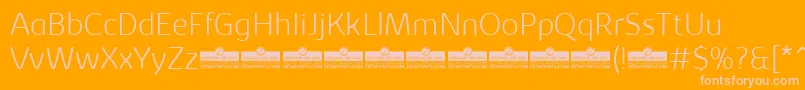 KabrioAbarthExtralightTrial Font – Pink Fonts on Orange Background