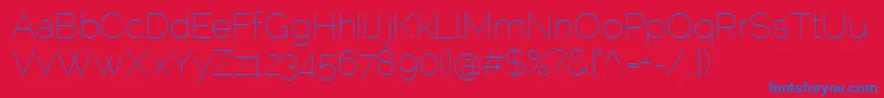 RalewayThin Font – Blue Fonts on Red Background