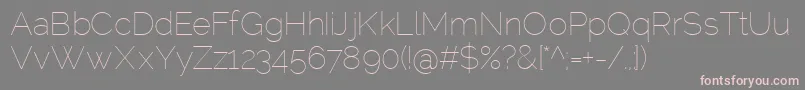 RalewayThin Font – Pink Fonts on Gray Background