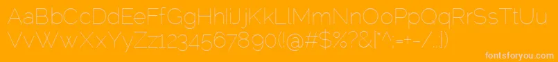RalewayThin Font – Pink Fonts on Orange Background