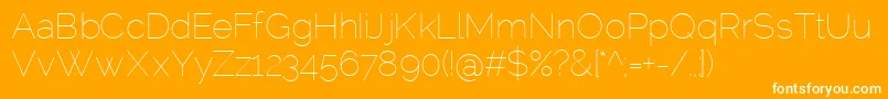 RalewayThin Font – White Fonts on Orange Background
