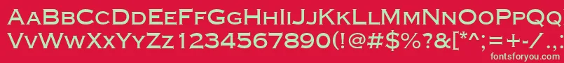 Copperplatetmed Font – Green Fonts on Red Background