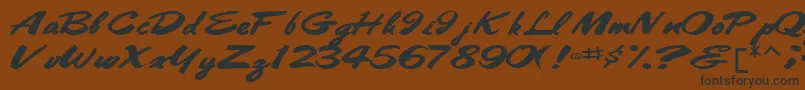 Шрифт Bestshottext56RegularTtext – чёрные шрифты на коричневом фоне