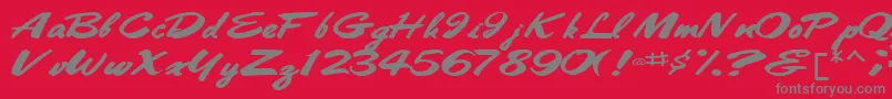 Bestshottext56RegularTtext Font – Gray Fonts on Red Background