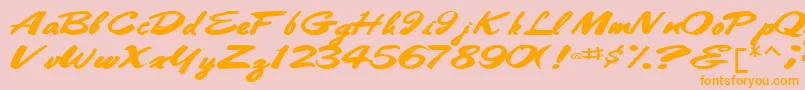 Bestshottext56RegularTtext Font – Orange Fonts on Pink Background