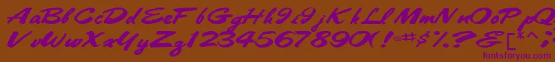 Bestshottext56RegularTtext-fontti – violetit fontit ruskealla taustalla