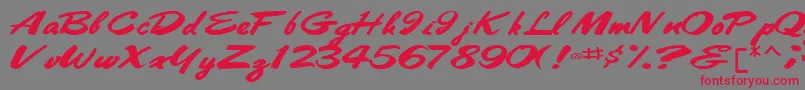 Bestshottext56RegularTtext-Schriftart – Rote Schriften auf grauem Hintergrund