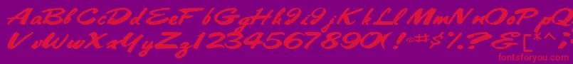 fuente Bestshottext56RegularTtext – Fuentes Rojas Sobre Fondo Morado