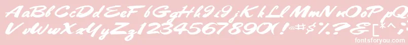 Police Bestshottext56RegularTtext – polices blanches sur fond rose
