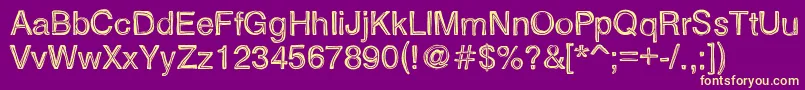 FatherNelsonRegular Font – Yellow Fonts on Purple Background