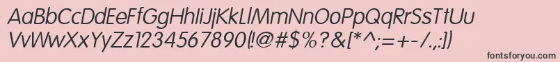 EsfRoundedItalic Font – Black Fonts on Pink Background