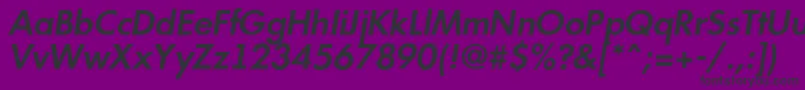 AFuturicaltSemibolditalic Font – Black Fonts on Purple Background