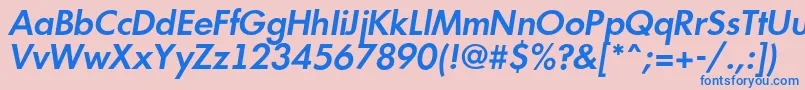 More about AFuturicaltSemibolditalic Font AFuturicaltSemibolditalic Font – Blue Fonts on Pink Background