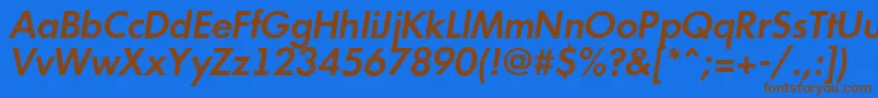 fuente AFuturicaltSemibolditalic – Fuentes Marrones Sobre Fondo Azul