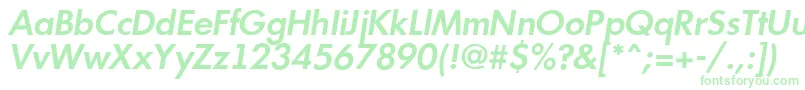 Weitere Informationen zur AFuturicaltSemibolditalic-Schriftart AFuturicaltSemibolditalic-Schriftart – Grüne Schriften auf weißem Hintergrund